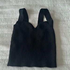 Abercrombie Ottoman Knit Tank Top Black